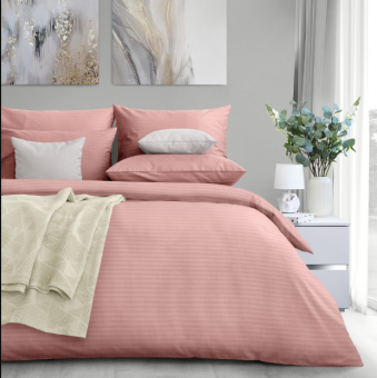 Комплект постельного белья "Страйп" Розовый