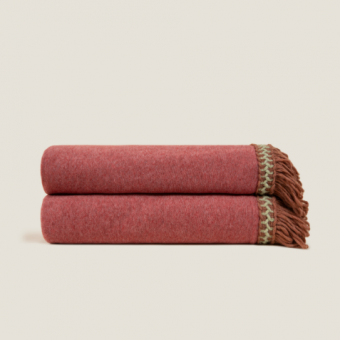 Плед "Frati SOFT BAMBOO LAVA" с тесьмой Rousseau красный 160*200