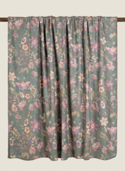 Плед "Frati SOFT BAMBOO ENGLISH MORRIS GREEN" зеленый 150*200