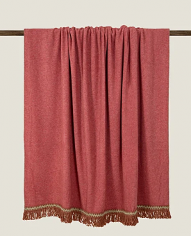 Плед "Frati SOFT BAMBOO LAVA" с тесьмой Rousseau красный 160*200